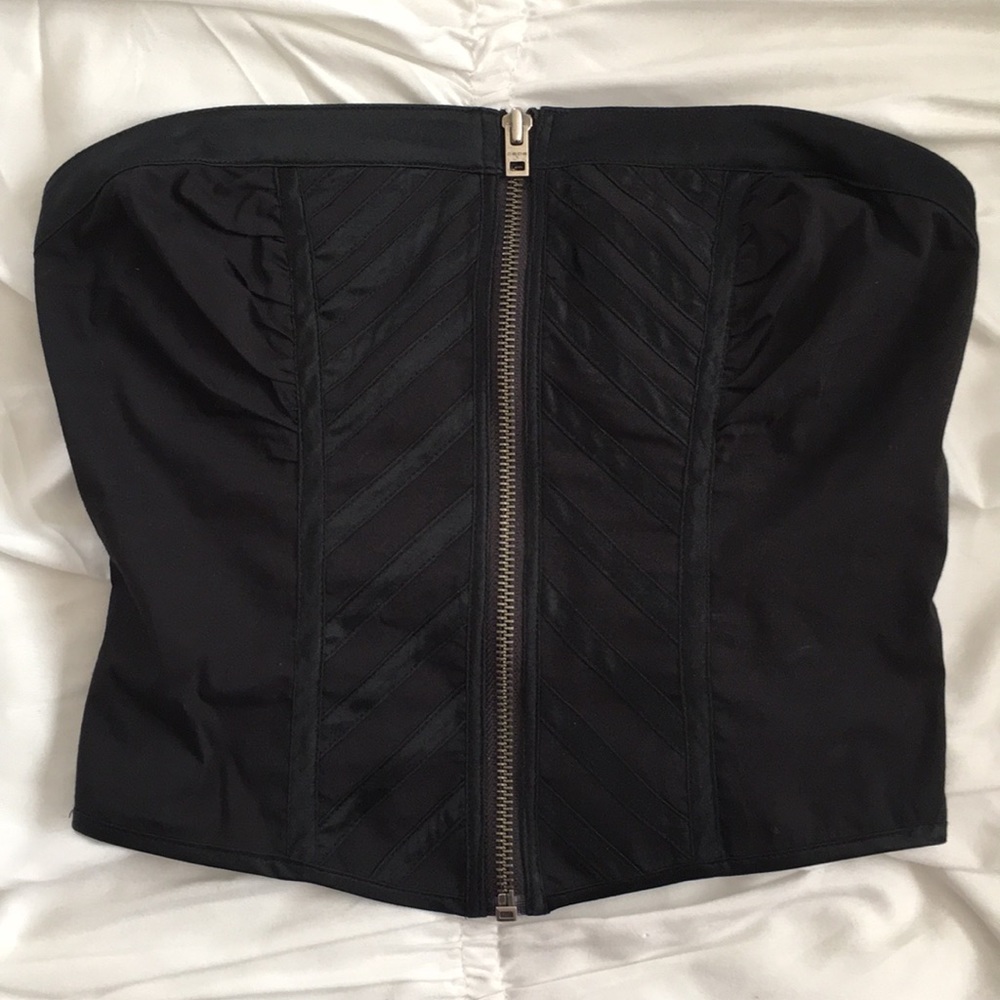 Bebe Mini Black Strapless Top